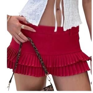 Lioness XS Deei double ruffle micro mini skort play cosplay costume SK 3275